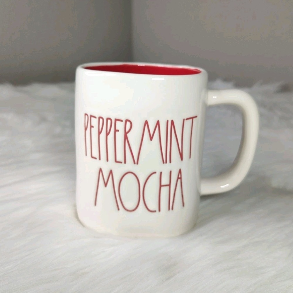 Rae Dunn Peppermint Mocha Mug Artisan Collection By Magenta Red Interior Holiday